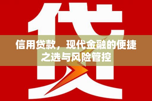 盖州信用贷款，现代金融的便捷之选与风险管控