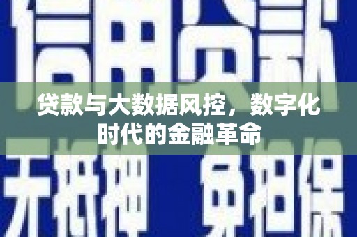 盖州贷款与大数据风控，数字化时代的金融革命