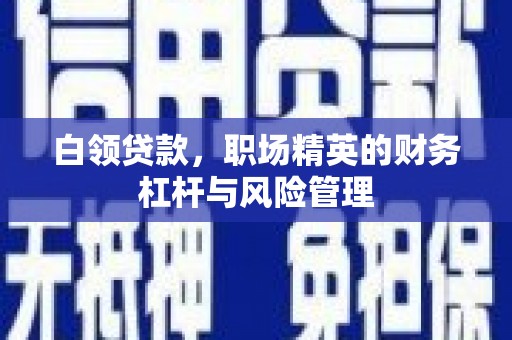盖州白领贷款，职场精英的财务杠杆与风险管理