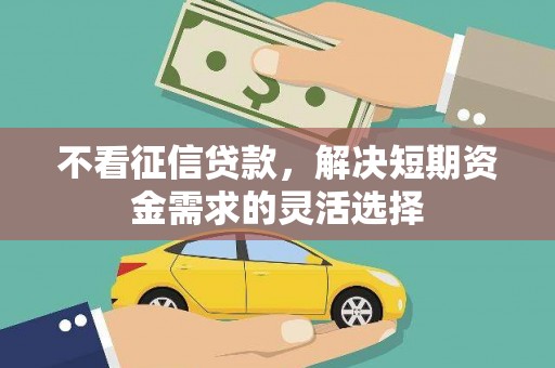 盖州不看征信贷款，解决短期资金需求的灵活选择