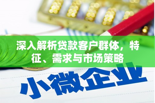 盖州深入解析贷款客户群体，特征、需求与市场策略