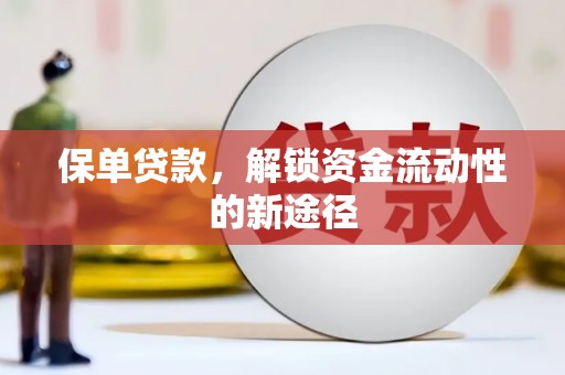 盖州保单贷款，解锁资金流动性的新途径