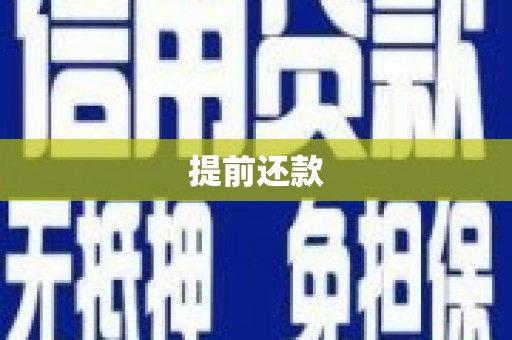 盖州提前还款
