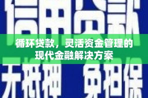盖州循环贷款，灵活资金管理的现代金融解决方案