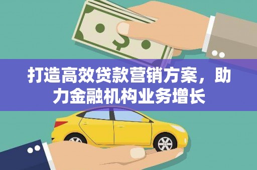 盖州打造高效贷款营销方案，助力金融机构业务增长