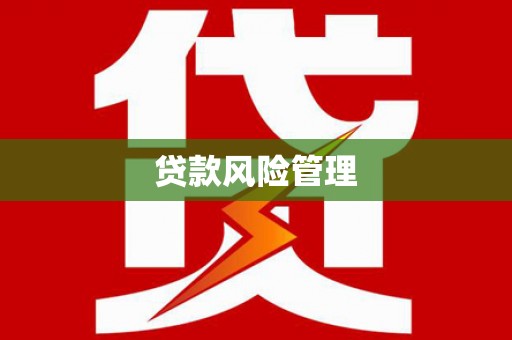 盖州贷款风险管理