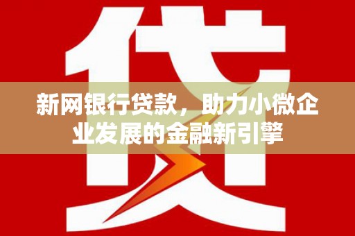 盖州新网银行贷款，助力小微企业发展的金融新引擎