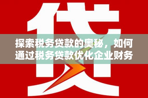 盖州探索税务贷款的奥秘，如何通过税务贷款优化企业财务