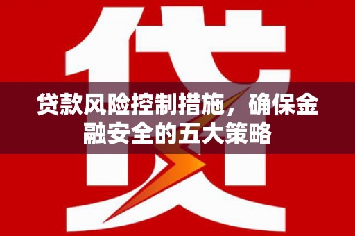 盖州贷款风险控制措施，确保金融安全的五大策略