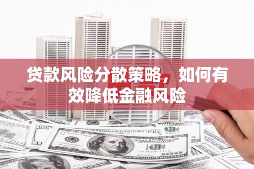 盖州贷款风险分散策略，如何有效降低金融风险