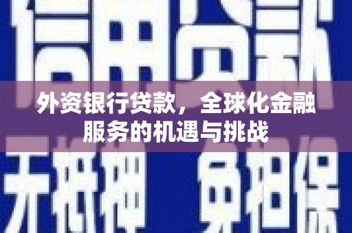 盖州外资银行贷款，全球化金融服务的机遇与挑战