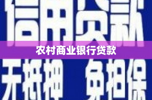盖州农村商业银行贷款