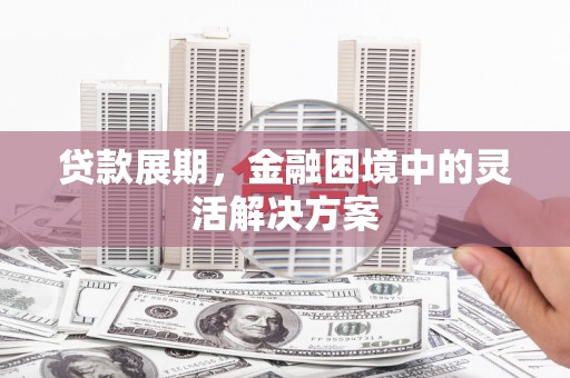 盖州贷款展期，金融困境中的灵活解决方案