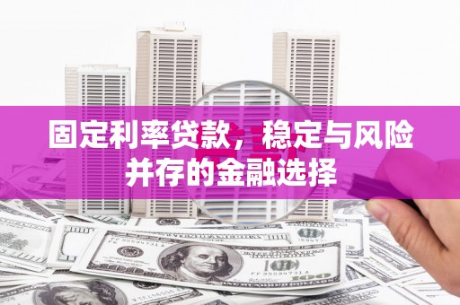 盖州固定利率贷款，稳定与风险并存的金融选择