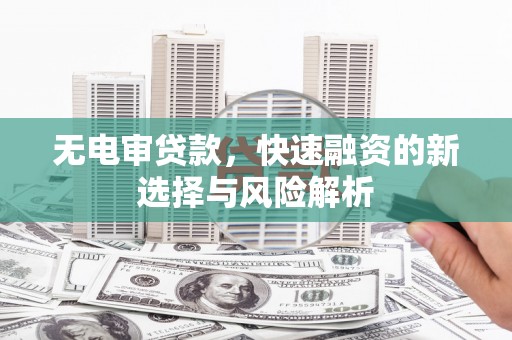 盖州无电审贷款，快速融资的新选择与风险解析
