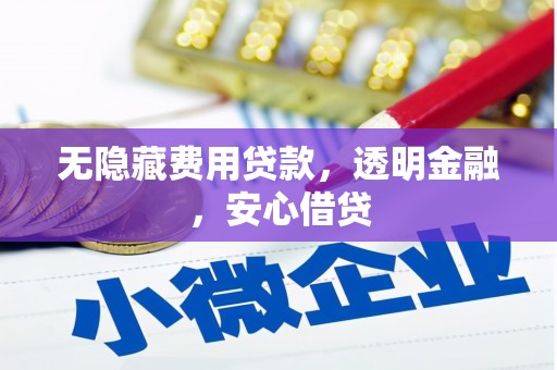 盖州无隐藏费用贷款，透明金融，安心借贷