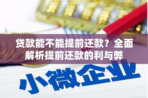 盖州贷款能不能提前还款？全面解析提前还款的利与弊