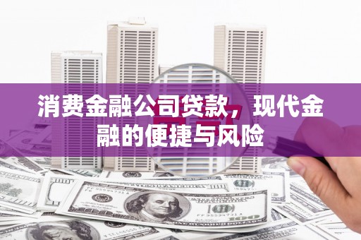 盖州消费金融公司贷款，现代金融的便捷与风险