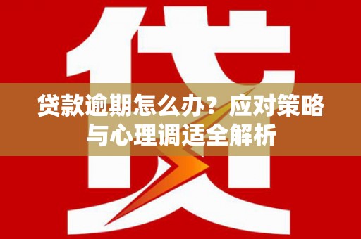 盖州贷款逾期怎么办？应对策略与心理调适全解析
