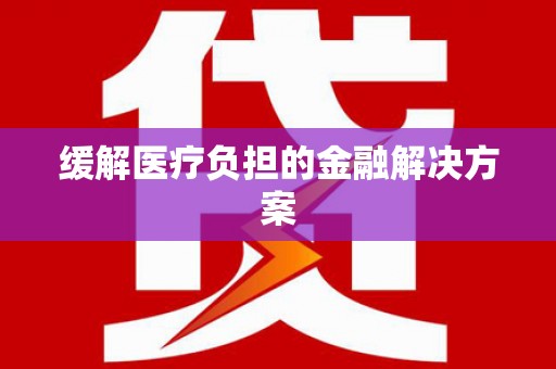 盖州缓解医疗负担的金融解决方案