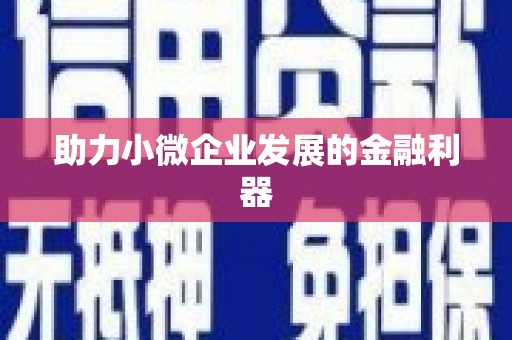 盖州助力小微企业发展的金融利器