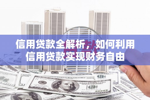 盖州信用贷款全解析，如何利用信用贷款实现财务自由
